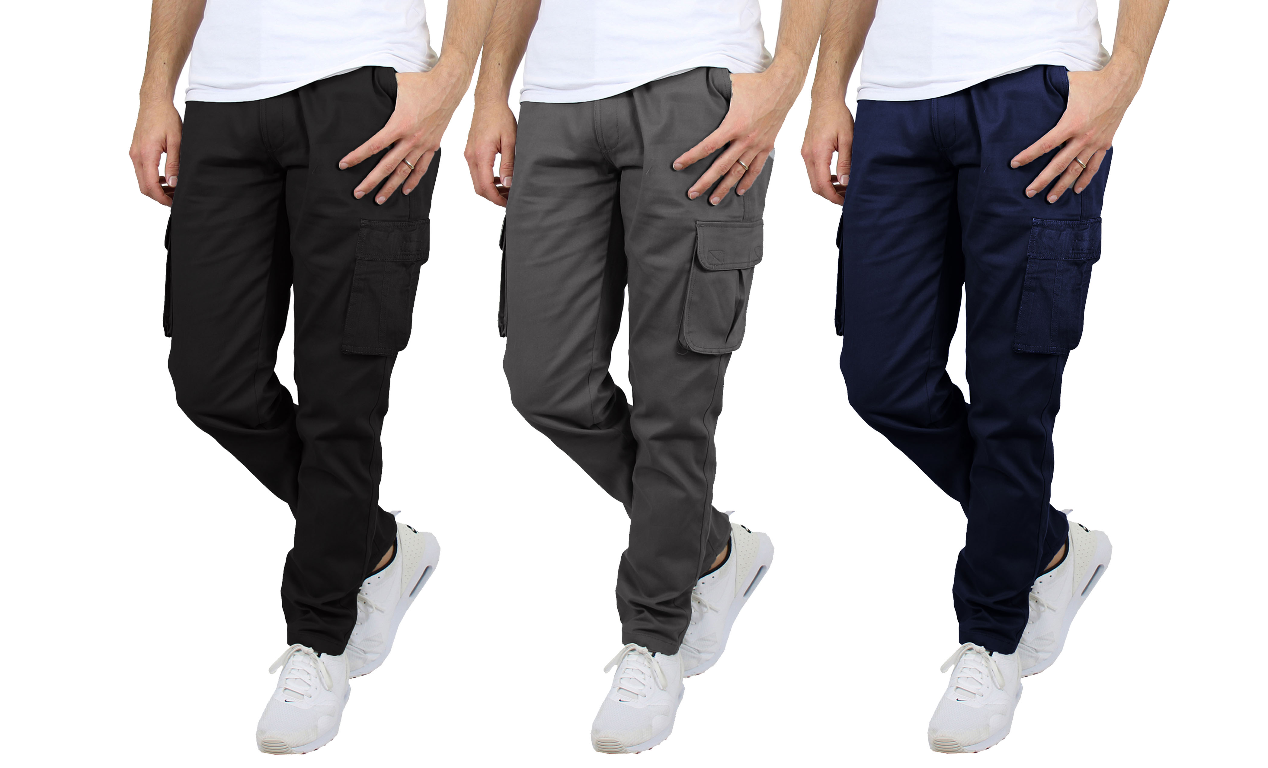Men's Stretch Cargo Pants (1, 2 or 3 Pk) - Gallery 28
