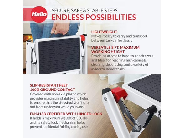 Hailo MK60 Mini Steel Step Stool