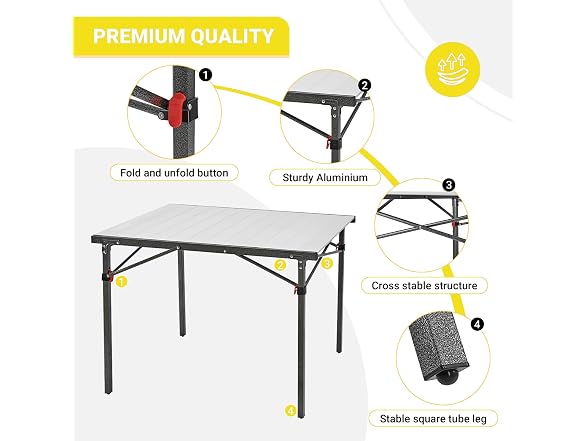 KingCamp Compact Aluminum Alloy Folding Table