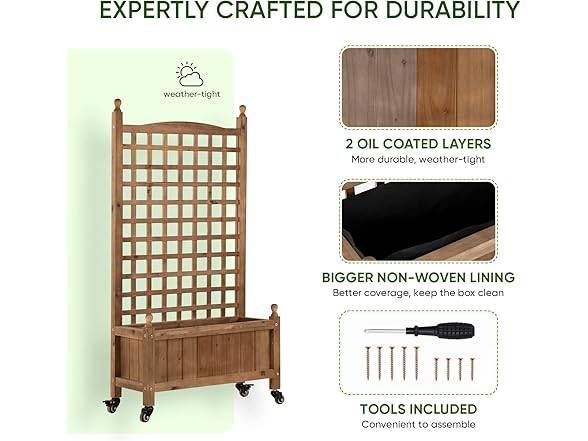 Idzo Raised Garden Bed with Trellis