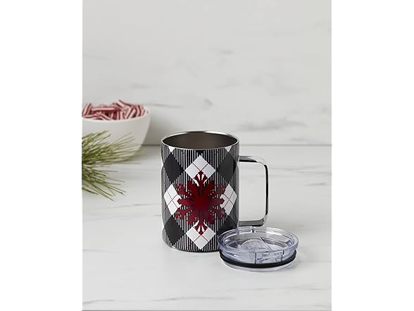 Cambridge Coffee Mug, 1-Piece, Black Plaid