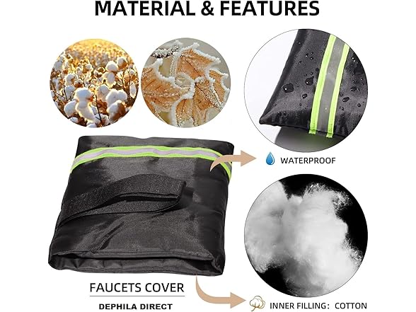 DEPHILA Outdoor Faucet Covers for Winter