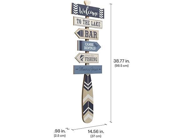 Elements Wood Lake House Wall Sign