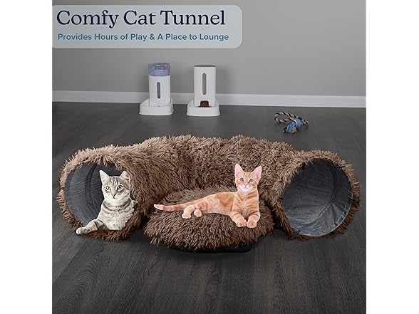 PETMAKER Cat Tunnel with Bed for Indoor Cats - 3F