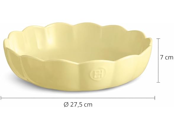 Emile Henry Madeleine Round Cake Dish, Vanilla