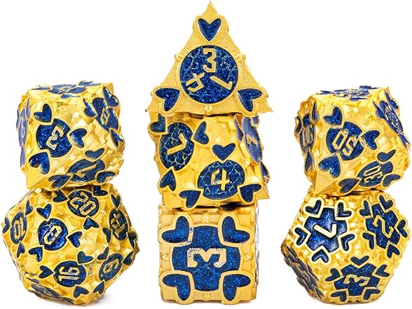 Fatestone Metal D&D Dice Set