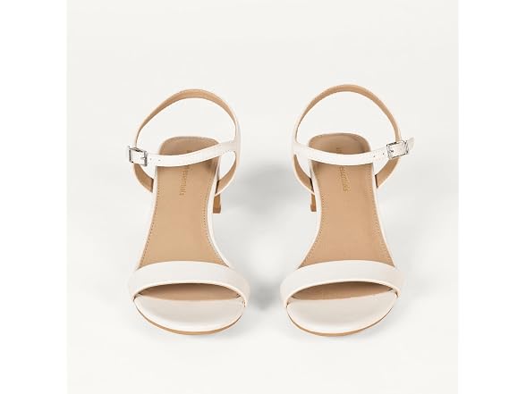 Amazon Essentials Women Sandals Ecru Faux Leather
