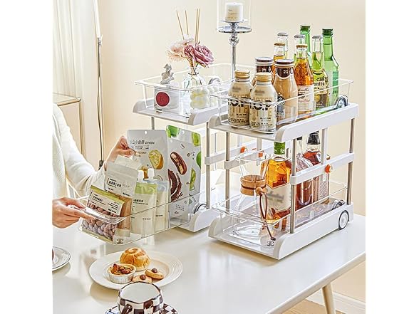 Takywep 2 Tier Bathroom Under Sink Organizer