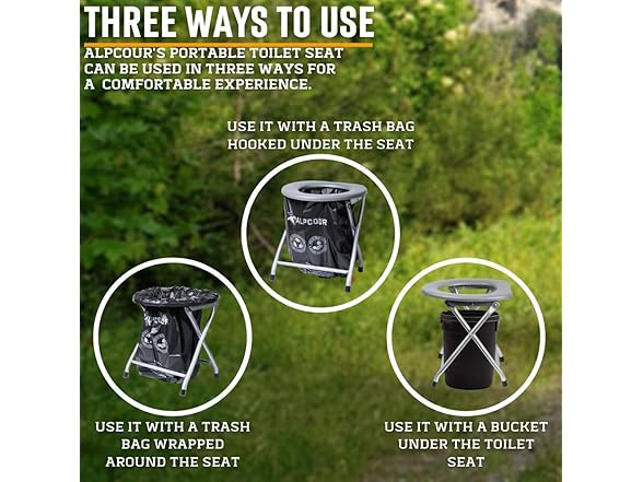 Alpcour Portable Toilet Seat - Grey