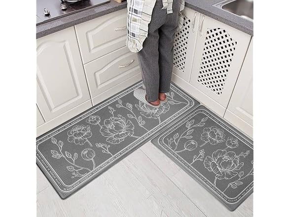 ROTTOGOON Kitchen Floor Mat 2Pk Grey