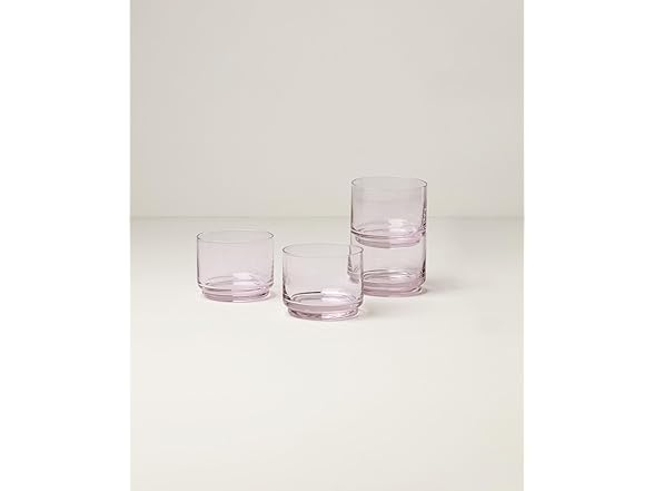 Lenox  Tuscany Classics Stackable Short Glasses, Set Of 4, Blush