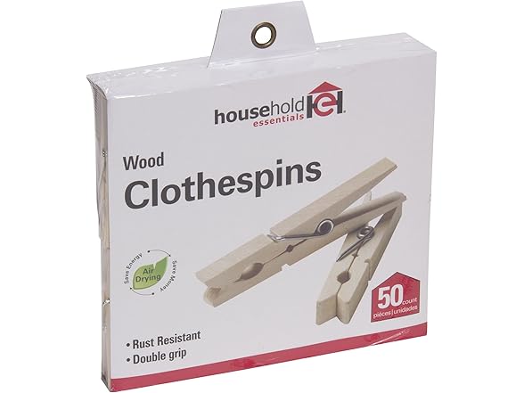 Household Essentials Clothespins 50ct