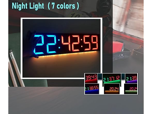 ETEBRG 17.3'' Huge Digital Wall Clock
