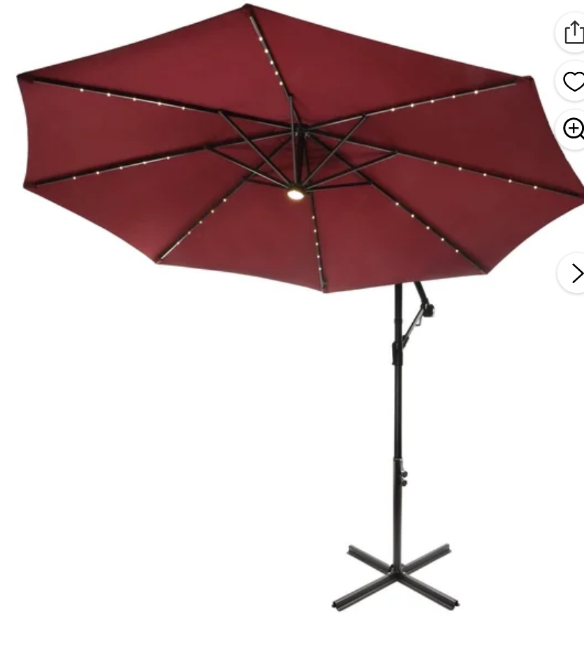 National Tree Company 10 ft Cantilever Umbrella LED Lights - Gallery 4