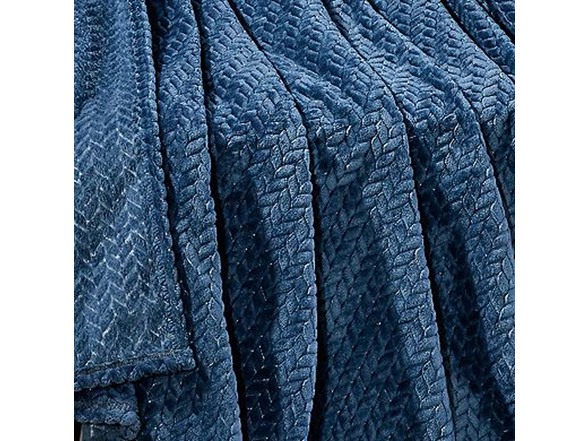 50"x60" Chevron Braided Microplush Throw