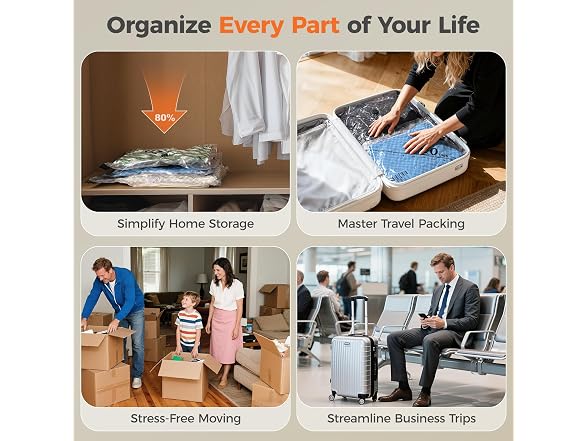 Nicetree 18-Pack Travel Vacuum Bags