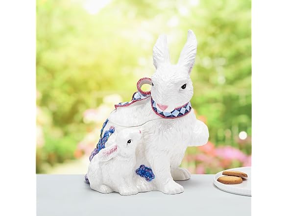 Fitz And Floyd Jardin Bunny Easter Cookie Jar