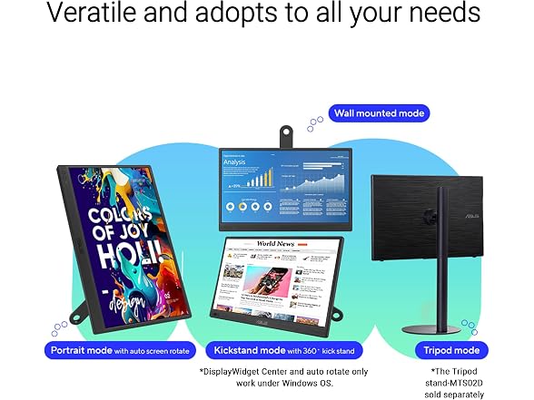 ASUS ZenScreen 16” Portable USB Monitor