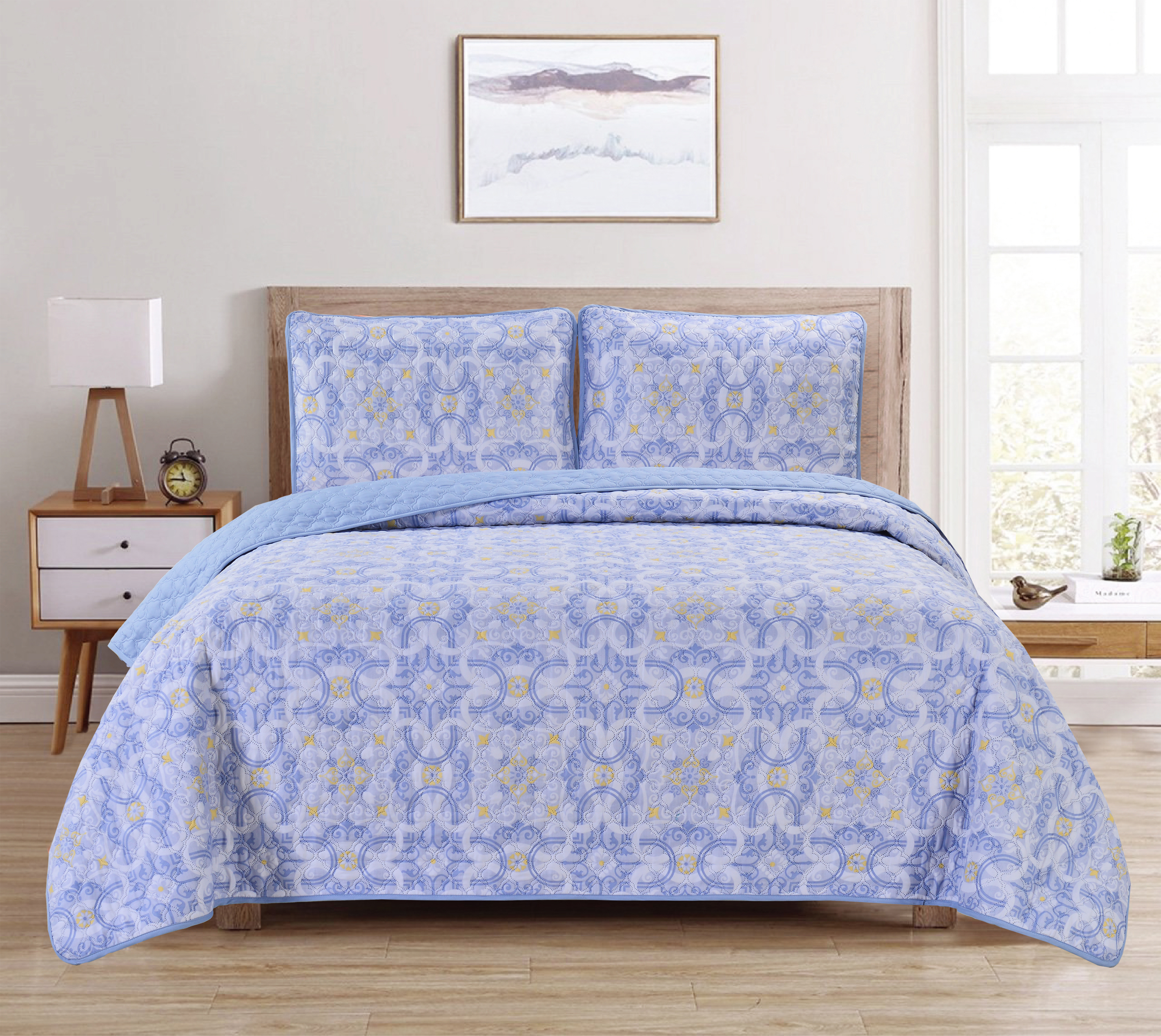 Reversible Printed Quilt Set (3 Piece) - Gallery 15