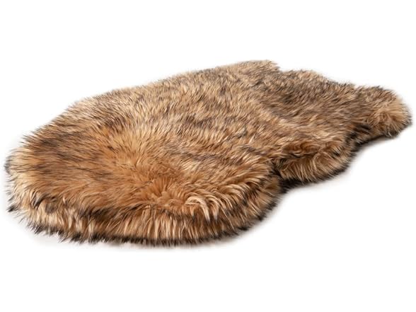 Paw Brands PupRug Curve Luxury Faux Fur Orthopedic