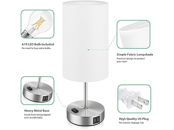 Brightever Touch Control Table Lamps
