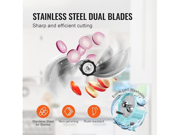VEVOR Manual Vegetable Fruit Slicer, 0-0.5"/0-12mm