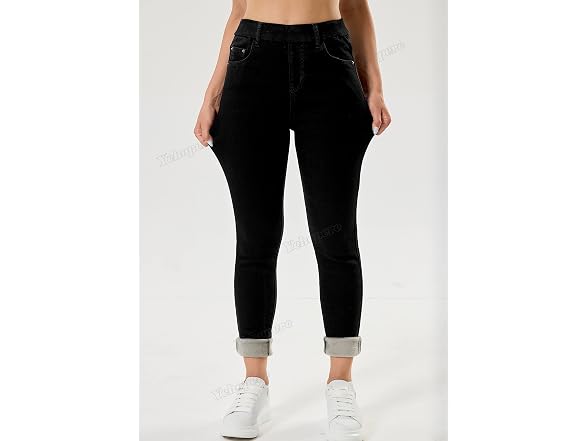 Yehopere Women (L) Winter Jeans High Waist Jeans