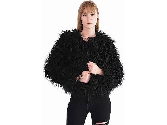 Yuakou Women (XL) Shaggy Faux Fur Outwear Jacket