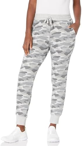 Amazon Essentials Women's Fleece Jogger Sweatpant (Available in Plus Size), Light Grey Camo, XX-Large
