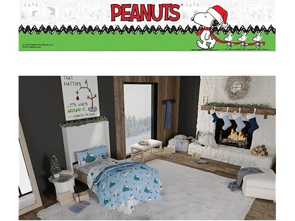 Franco Collectibles Peanuts Snoopy 5Pc Bedding Set