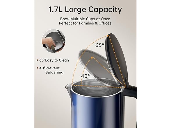 1.7L Blue Electric Kettle
