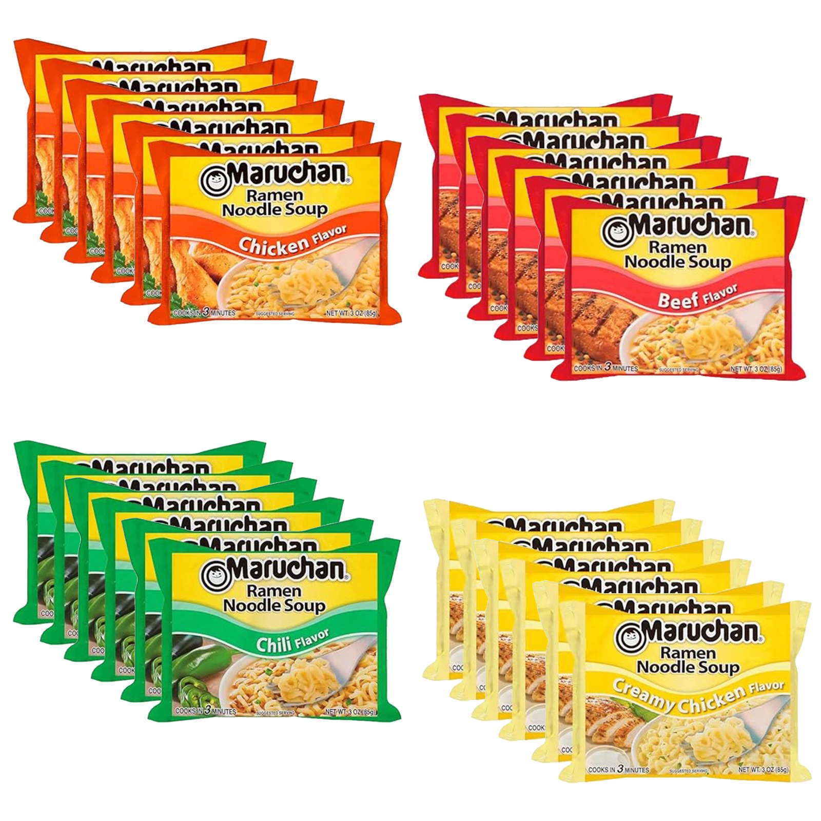 24Pk Maruchan Ramen Noodle Soup Variety - Gallery 13
