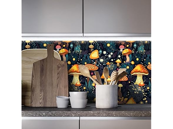 MAGAFA Fairytale Mushroom Peel & Stick Wallpaper