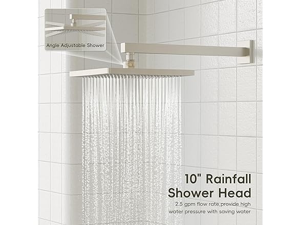 Gabrylly Shower System w/ Tub Spout, Wall Mounted