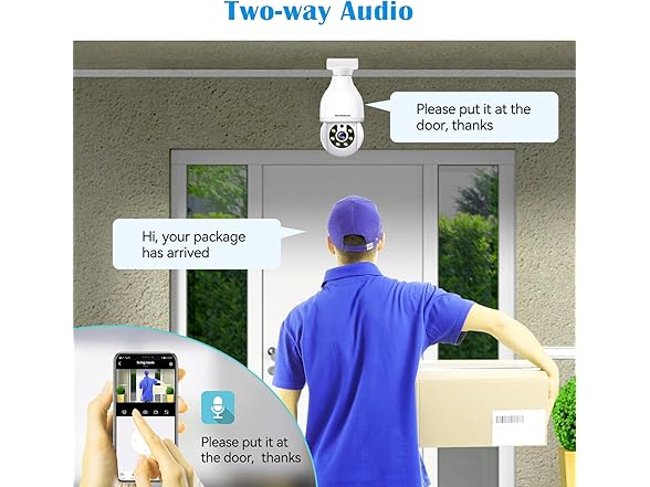Heemketz 2K Light Bulb Security Camera