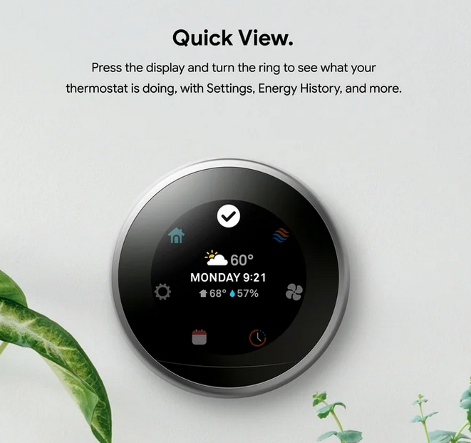 Google Nest 3rd Gen Thermostat Ref S&D Pick Color - Gallery 26