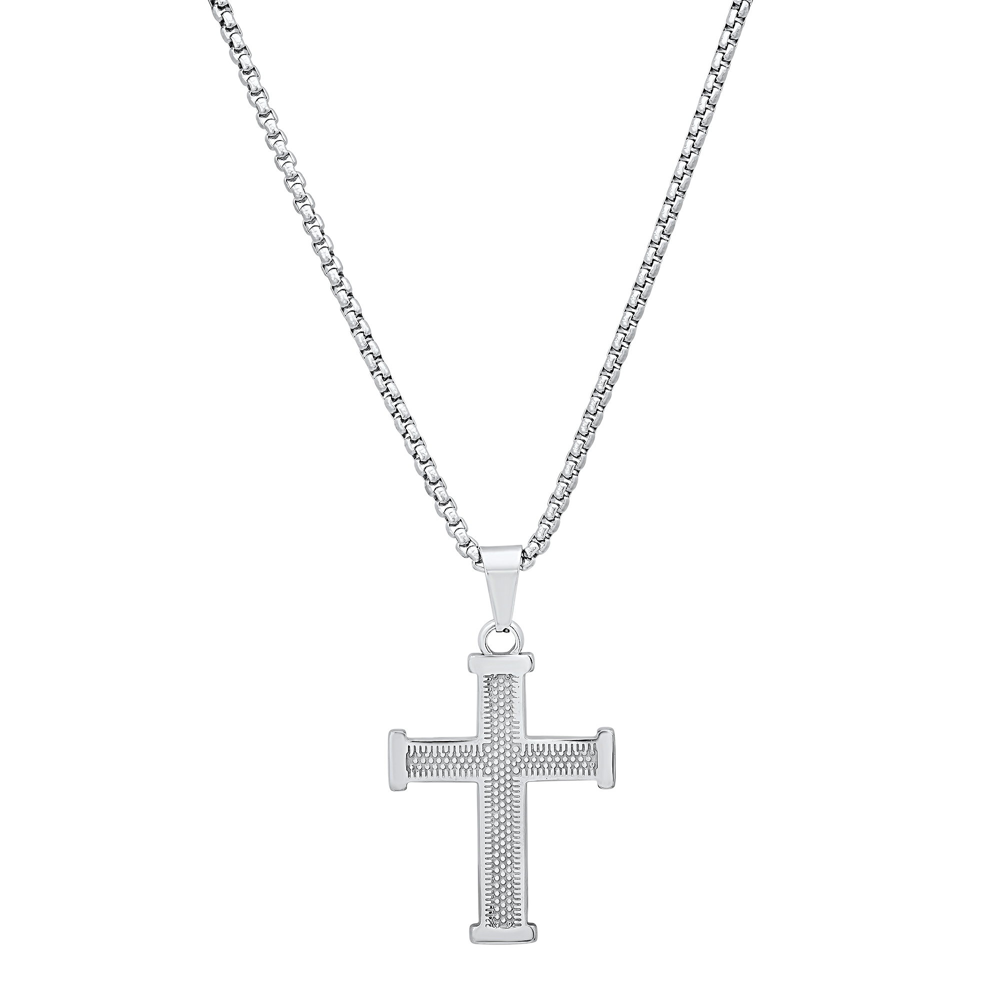 Polished Cross Pendant Necklace - Gallery 9