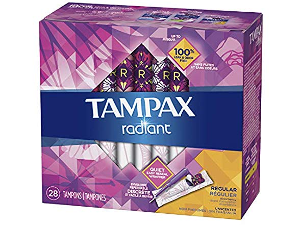 Tampax Radiant Plastic Tampons