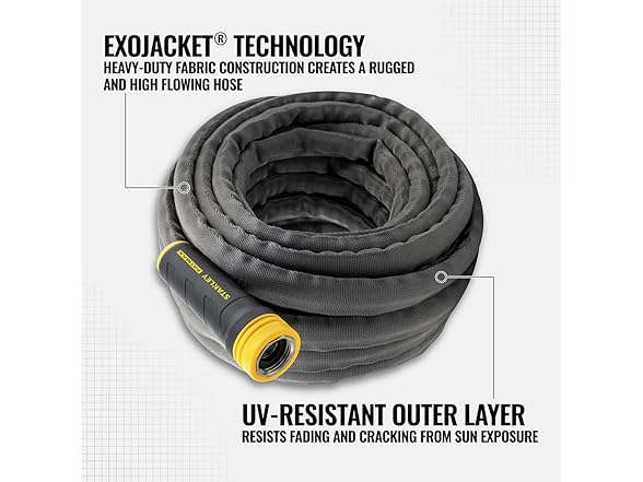 Heavy-Duty EXOJACKET Fabric Garden Hose