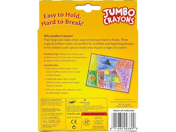 Crayola Jumbo Crayons - 8-Per Box