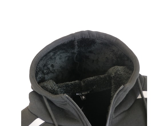 3Pk Mens Sherpa Reflective Tech Zip Hoodie