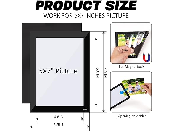 STTMGN Magnetic Picture Frames 5X7