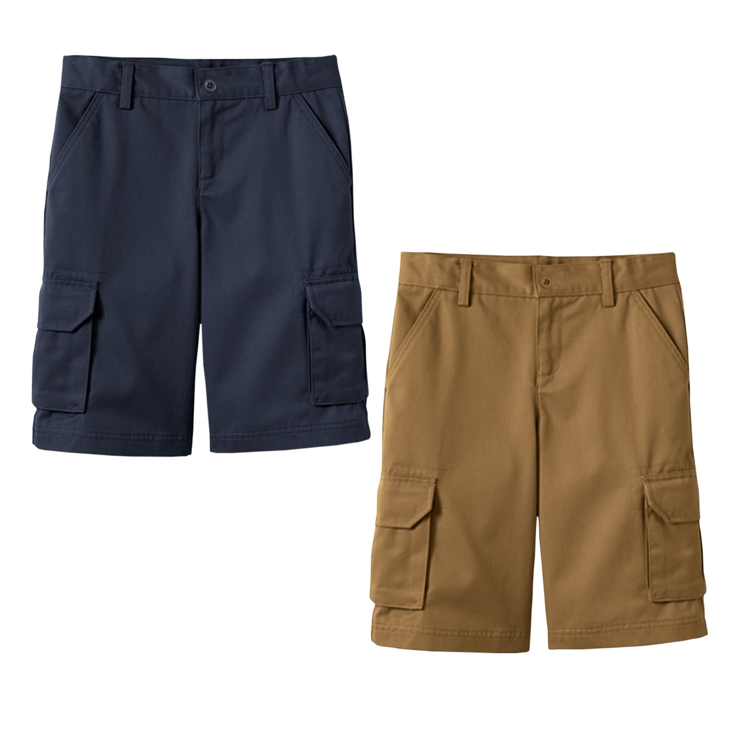 2PK Boys Stretch Cotton Cargo Shorts - Gallery 13