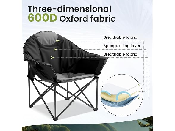Suptinwear Oversized Moon Saucer Chair 500LBS