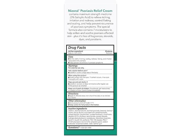 Nizoral Psoriasis Relief Cream 4Oz (2Pk)