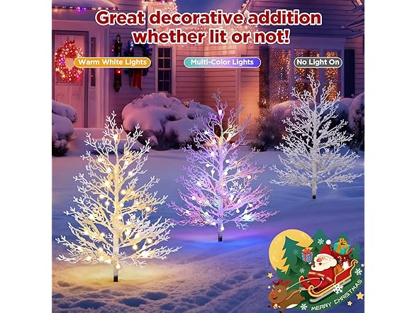 Brightever 3FT Small Christmas Tree with Lights, Pre-lit