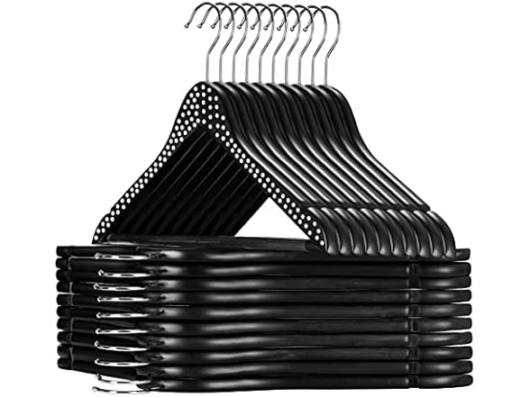 ZOBER Wooden Polka Dot Hangers 10Pk