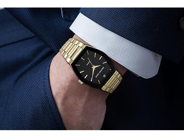 Geoffrey Beene Mens Watch Diamond Accent