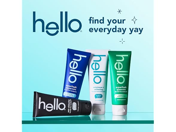Hello Antiplaque Whitening Toothpaste 5oz 3 Pack