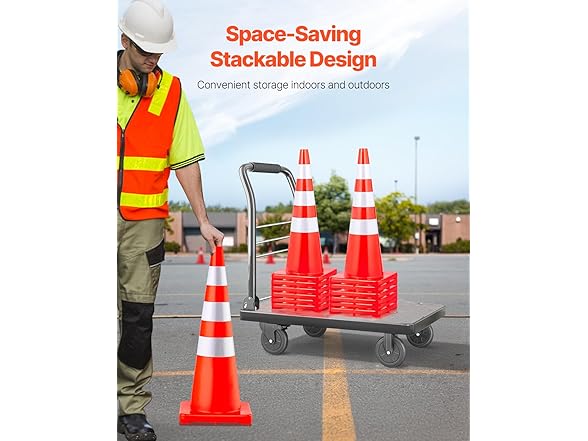 VEVOR Safety Cones, 6 x 36